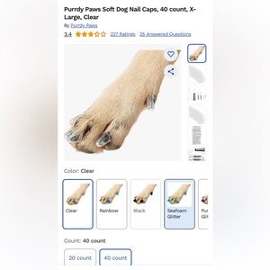 NWT Purddy Paws Soft Dog Nail Caps